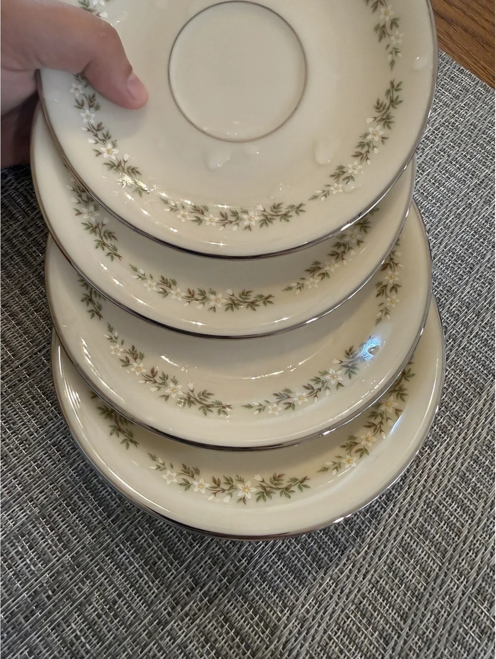 Brookdale Lenox China Set of 4 Saucer Plates